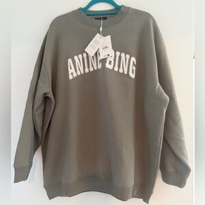 Anine Bing NWT Oversized Grey Sweatshirt Size Medium